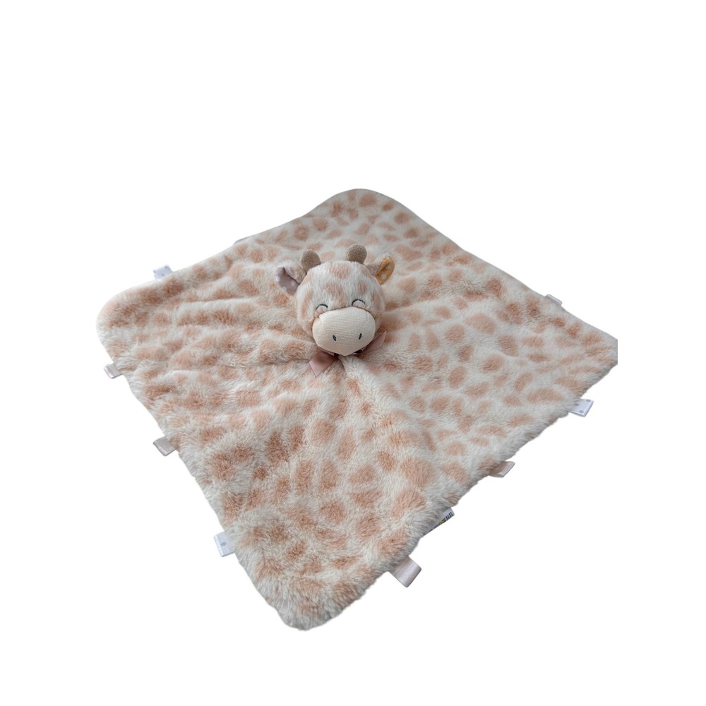 Kellytoy Giraffe Security Blanket‎ Plush Lovey Tan Spotted Tags 14x14 Nursery